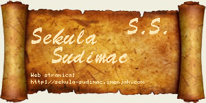 Sekula Sudimac vizit kartica